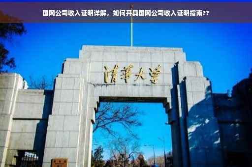 国网公司收入证明详解，如何开具国网公司收入证明指南??