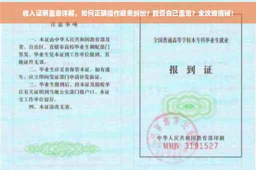收入证明盖章详解，如何正确操作避免纠纷？能否自己盖章？全攻略揭秘！