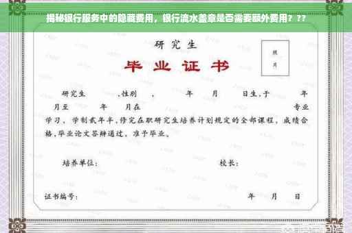 揭秘银行服务中的隐藏费用，银行流水盖章是否需要额外费用？??