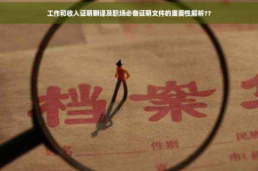 工作和收入证明翻译及职场必备证明文件的重要性解析??