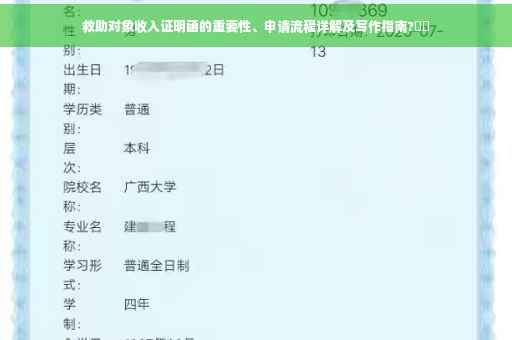 救助对象收入证明函的重要性、申请流程详解及写作指南?⚡️