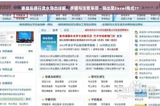 秦皇岛银行流水导出详解，步骤与注意事项 - 导出至Excel格式??