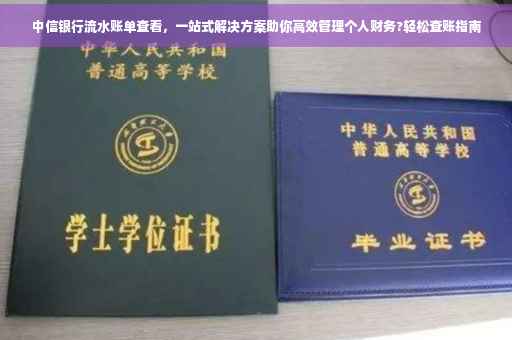 中信银行流水账单查看，一站式解决方案助你高效管理个人财务?轻松查账指南