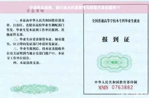 宁波购车指南，银行流水的重要性与获取方法全解析??