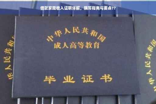 借款家庭收入证明详解，撰写指南与要点??