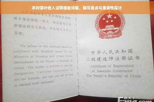 农村茶叶收入证明模板详解，撰写要点与重要性探讨