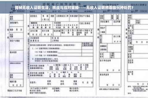 揭秘无收入证明生活，挑战与应对策略——无收入证明将面临何种处罚？