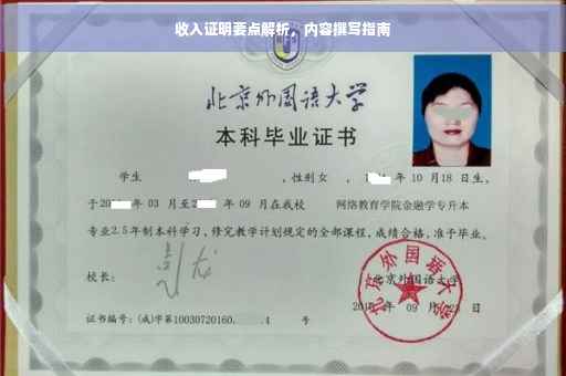 收入证明要点解析，内容撰写指南