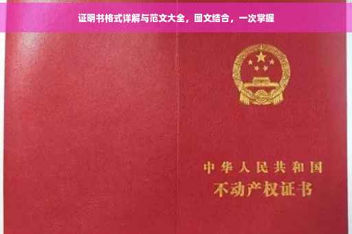 证明书格式详解与范文大全，图文结合，一次掌握