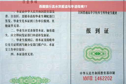 西藏银行流水贷解读与申请指南??