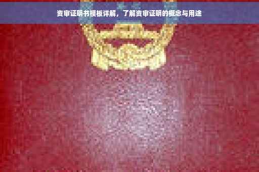资审证明书模板详解，了解资审证明的概念与用途