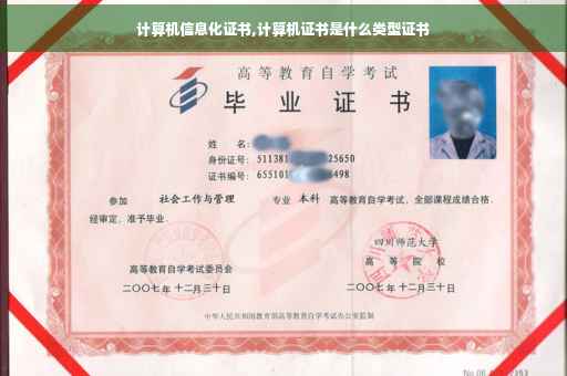 计算机信息化证书,计算机证书是什么类型证书