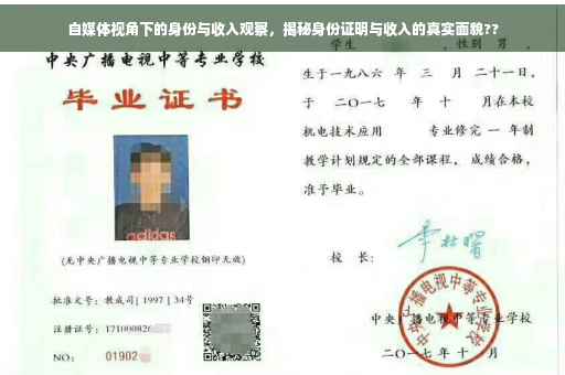 自媒体视角下的身份与收入观察，揭秘身份证明与收入的真实面貌??