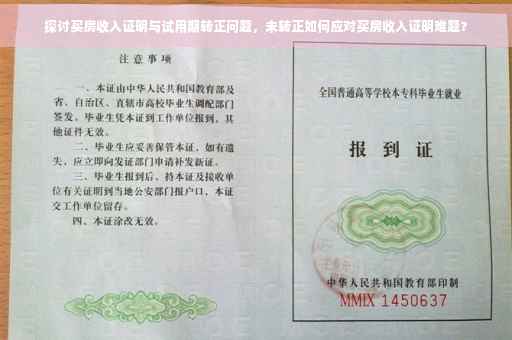 探讨买房收入证明与试用期转正问题，未转正如何应对买房收入证明难题？