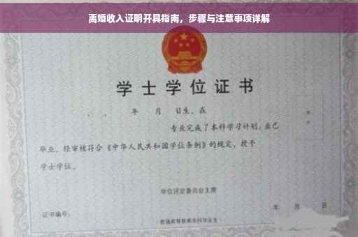离婚收入证明开具指南，步骤与注意事项详解