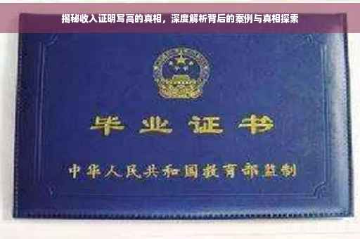 揭秘收入证明写高的真相，深度解析背后的案例与真相探索