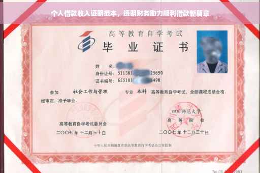 个人借款收入证明范本，透明财务助力顺利借款新篇章