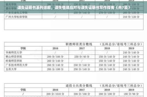 遗失证明书系列详解，遗失情境应对与遗失证明书写作指南（共7篇）