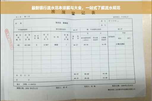 最新银行流水范本详解与大全，一站式了解流水规范