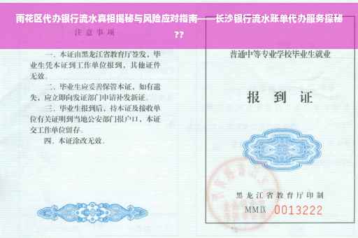 雨花区代办银行流水真相揭秘与风险应对指南——长沙银行流水账单代办服务探秘??