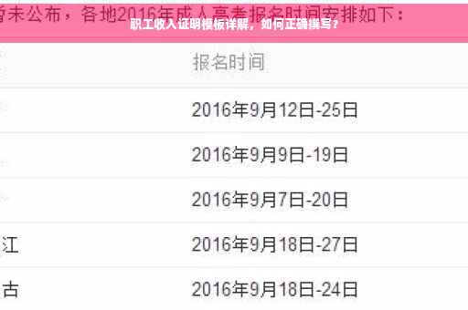 职工收入证明模板详解，如何正确撰写？