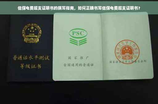 低保电费超支证明书的撰写指南，如何正确书写低保电费超支证明书？