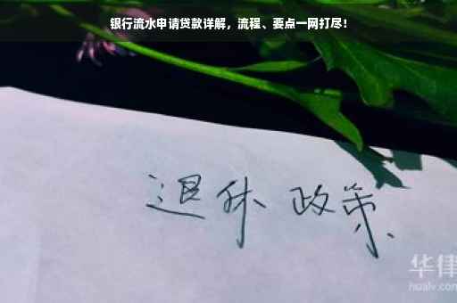 银行流水申请贷款详解，流程、要点一网打尽！