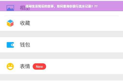 揭秘生活背后的故事，如何查询非银行流水记录？??
