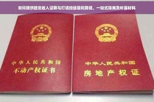 如何提供稳定收入证明与打造持续盈利路径，一站式指南及所需材料