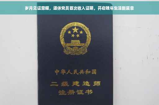 岁月见证荣耀，退休党员首次收入证明，开启晚年生活新篇章