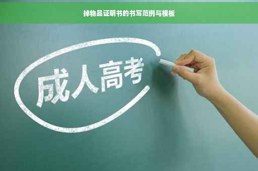 掉物品证明书的书写范例与模板