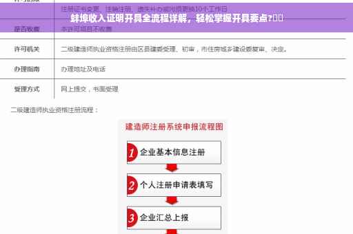 蚌埠收入证明开具全流程详解，轻松掌握开具要点?⚡️