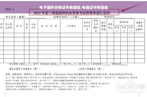 电子商务资格证书有哪些,电商证书有哪些