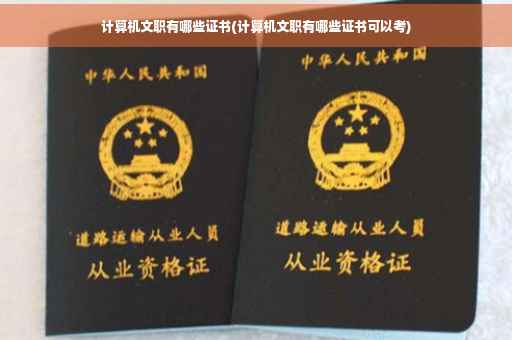 计算机文职有哪些证书(计算机文职有哪些证书可以考)