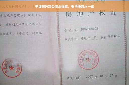 宁波银行对公流水详解，电子版流水一览