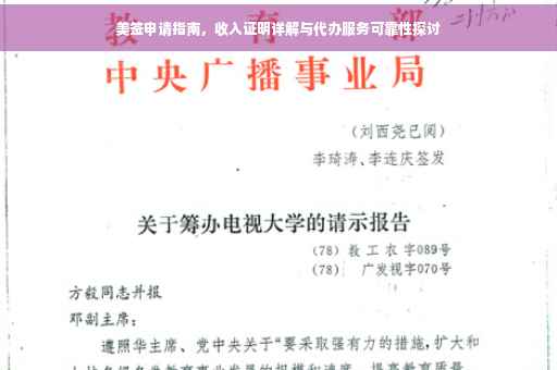 美签申请指南，收入证明详解与代办服务可靠性探讨