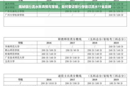 揭秘银行流水账真相与策略，如何查证银行存钱过流水??全攻略