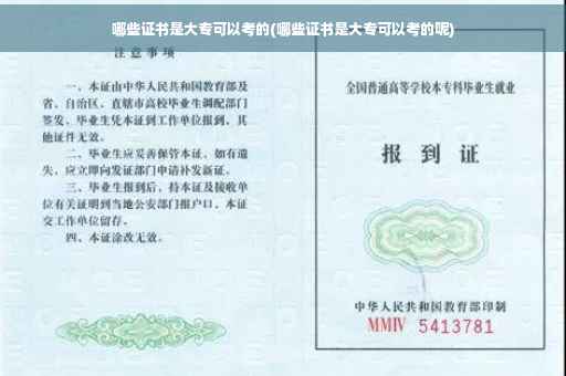 哪些证书是大专可以考的(哪些证书是大专可以考的呢)
