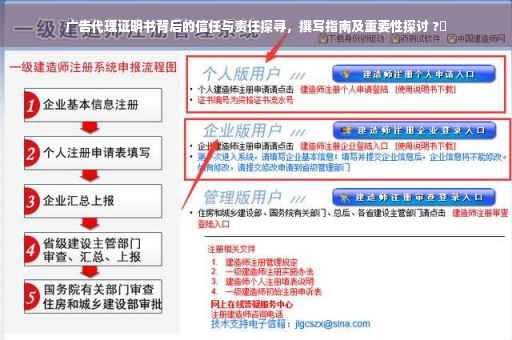 广告代理证明书背后的信任与责任探寻，撰写指南及重要性探讨 ?✨