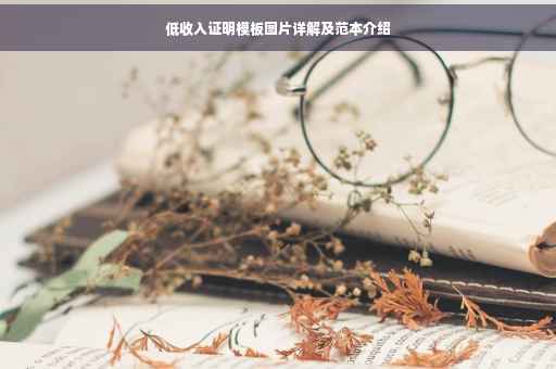 低收入证明模板图片详解及范本介绍