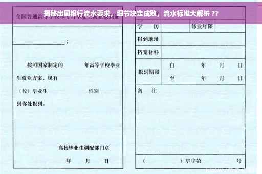 揭秘出国银行流水要求，细节决定成败，流水标准大解析 ??
