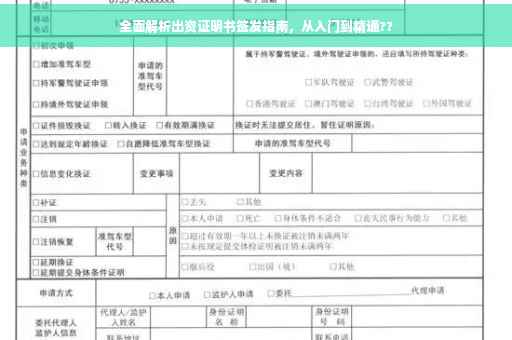 全面解析出资证明书签发指南，从入门到精通??
