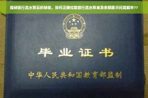 揭秘银行流水背后的秘密，如何正确拉取银行流水账单及余额展示问题解析??