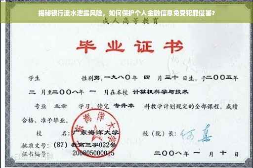 揭秘银行流水泄露风险，如何保护个人金融信息免受犯罪侵害？