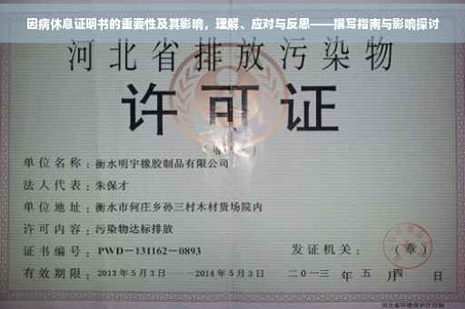 因病休息证明书的重要性及其影响，理解、应对与反思——撰写指南与影响探讨