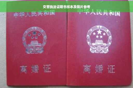 交警执法证明书样本及图片参考