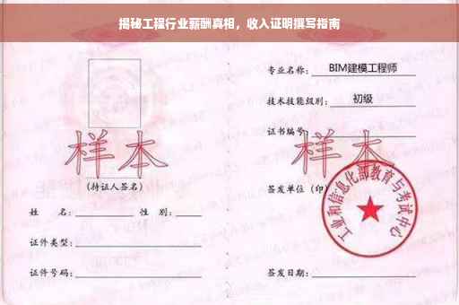 揭秘工程行业薪酬真相，收入证明撰写指南