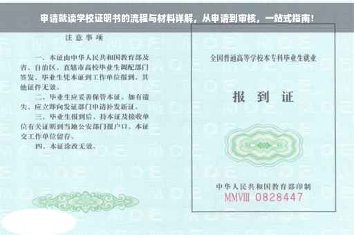 申请就读学校证明书的流程与材料详解，从申请到审核，一站式指南！