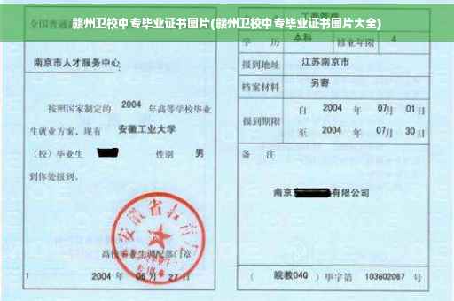 赣州卫校中专毕业证书图片(赣州卫校中专毕业证书图片大全)