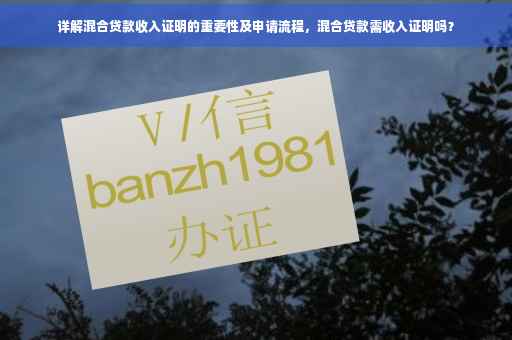 详解混合贷款收入证明的重要性及申请流程，混合贷款需收入证明吗？